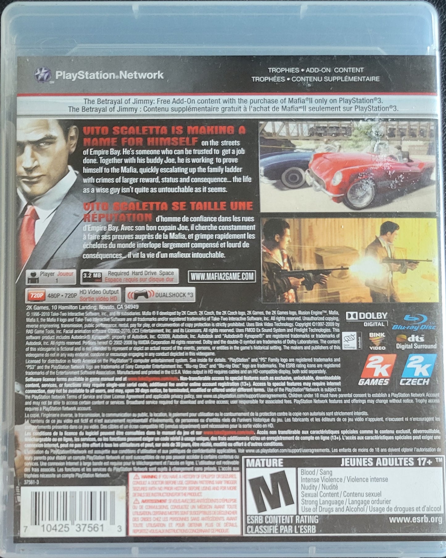 Mafia II (CIB) – Sony PlayStation 3 PS3 – Tested & Working