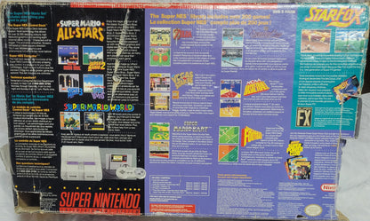 Super Nintendo Entertainment System ALL STARS EDITION Console – Complete in Box FACTORY PLASTIC | Super Mario All-Stars + 1 Controller + Hookups | Immaculate Condition