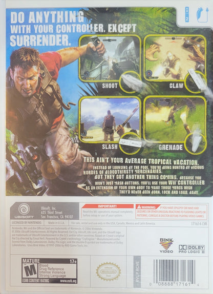 Far Cry Vengeance – Nintendo Wii CIB – RE-SEALED + Like New