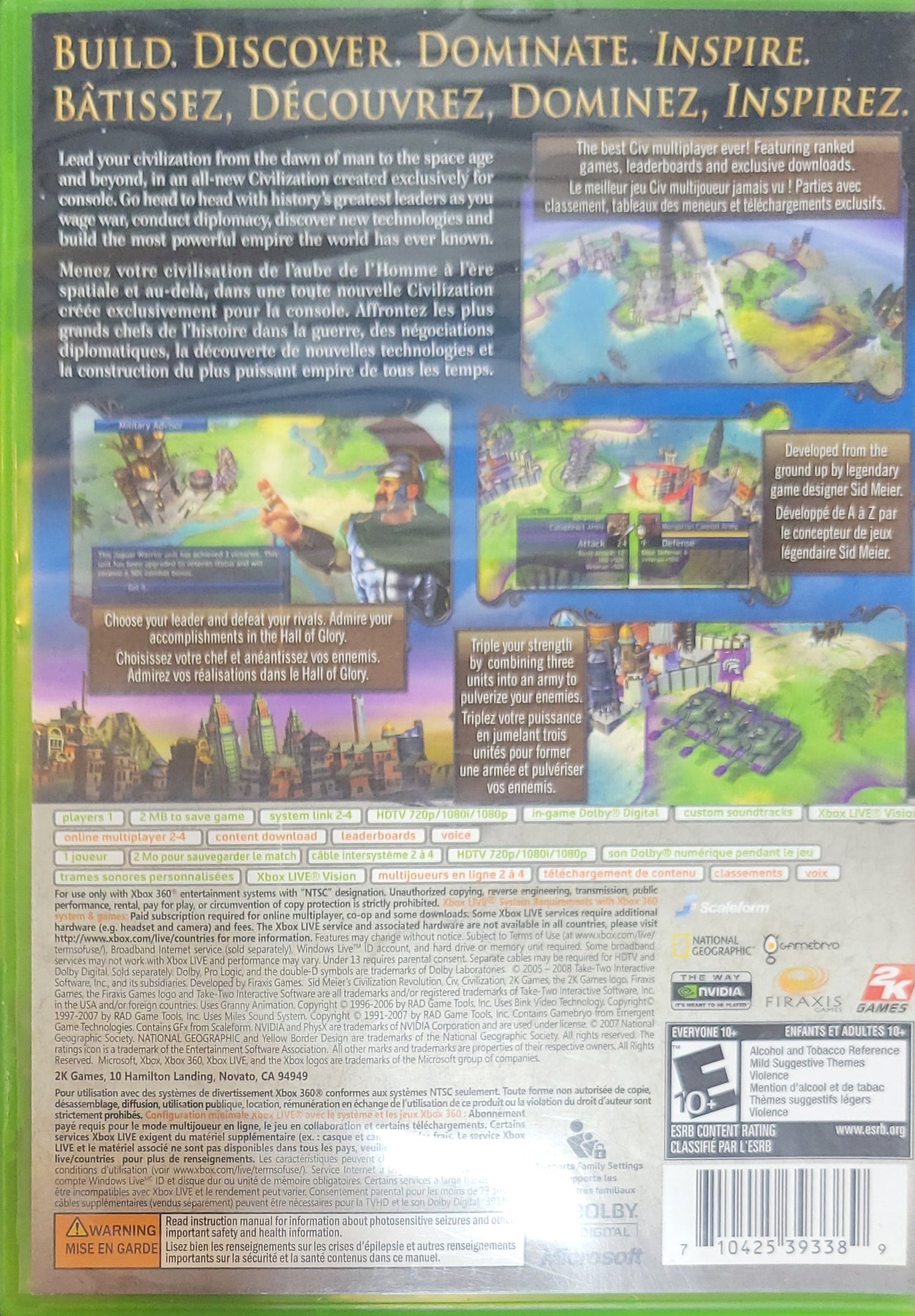 Civilization Revolution – Microsoft Xbox 360 CIB – Clean Disc – RE-SEALED (2008)