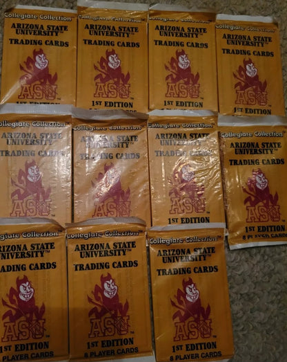 ASU COLLEGE 1990 Trading Cards 1ST EDITION Collector's (RARE 11 Unopened Packs!)