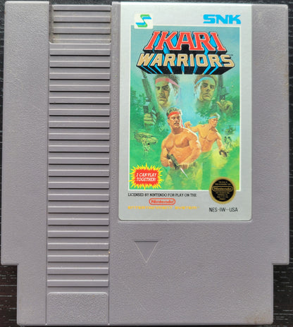 IKARI WARRIORS - Authentic NES (Nintendo Entertainment System 1983) 72 Pin 8 Bit Video Game Cartridge GREAT SHAPE