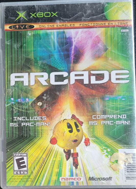 Arcade Feat. Miss Pac-Man - (CIB) OG Microsoft XBOX  Pre-Owned Great Shape Tested & Working CLEAN DISC