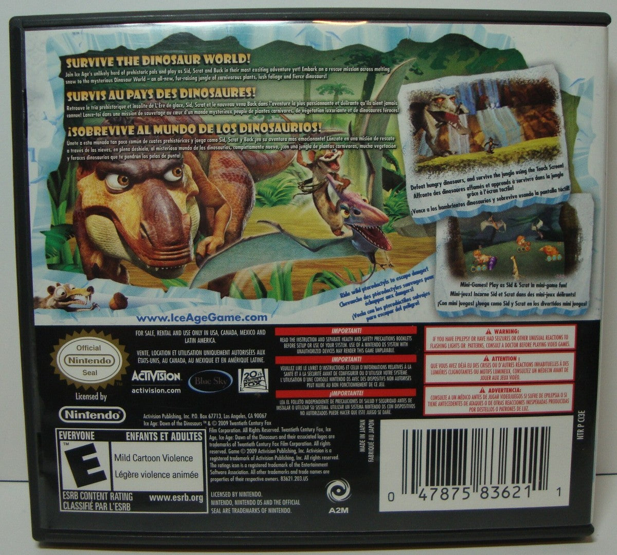 Ice Age Dawn of the Dinosaurs – Nintendo DS – Re-Sealed (2009)