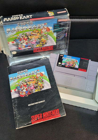 Super MARIO KART Authentic CIB 1992 SNES Authentic Cartridge (Super Nintendo Entertainment System) Classic Arcade Game Great Original Condition Immaculate