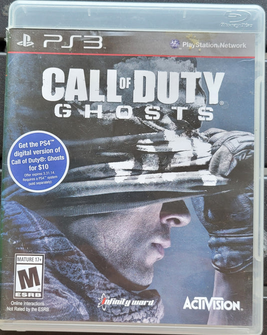 Call Of Duty GHOSTS - 2013 Sony PlayStation 3 PS3 Pre-Owned Great Shape Tested & Working