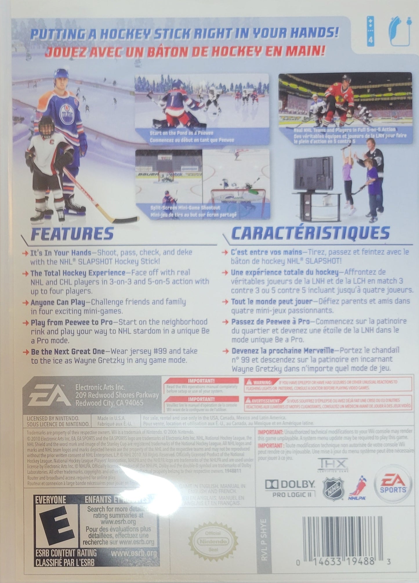 NHL Slapshot – Nintendo Wii CIB – Great Shape – Clean Disc