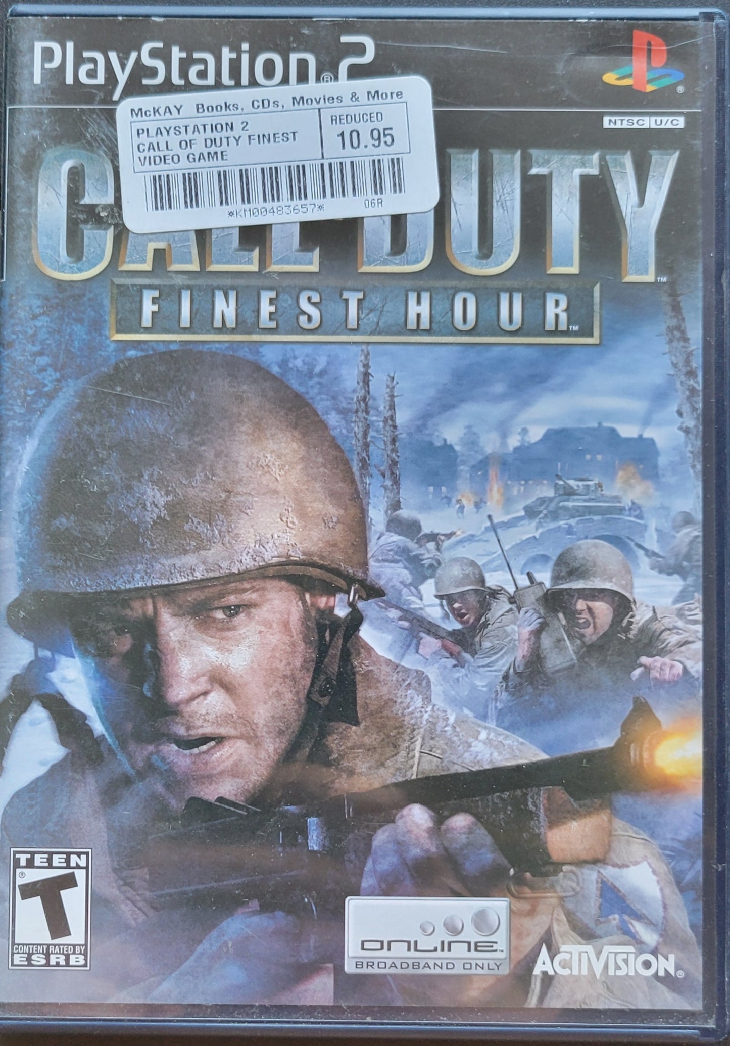 COD Call Of Duty: Finest Hour - Sony PlayStation 2 PS2 Pre-Owned Great Shape! Tested & Working