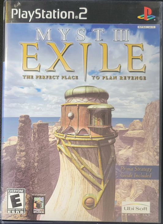 Myst 3: EXILE The Perfect Place To Plan Revenge - Sony PlayStation 2 PS2 (CIB) Pre-Owned Tested & Working Great Shape!
