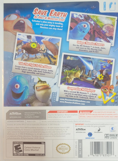 Monsters vs. Aliens – Nintendo Wii CIB – RE-SEALED + Like New