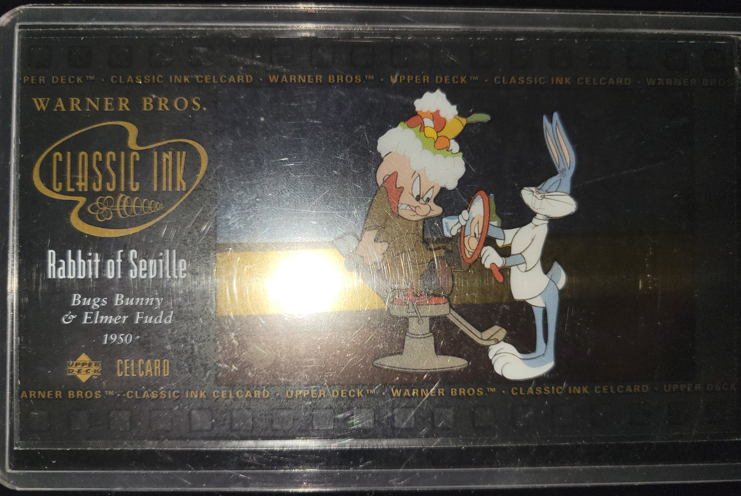 1996 Warner Bros Bugs Bunny & Elmer Fudd 1950 CELL CARD UD Upper Deck