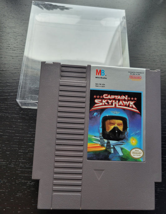 Authentic Captain Skyhawk - NES (1990 Nintendo Entertainment System) 72 Pin 8 Bit Video Game Cartridge + Protector GREAT SHAPE