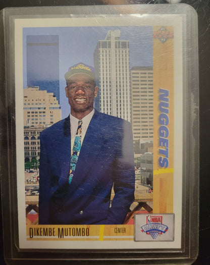 1991 UD Upper Deck DIKIMBE MUTUMBO # 3 Rookie Card Denver Nuggets MINT