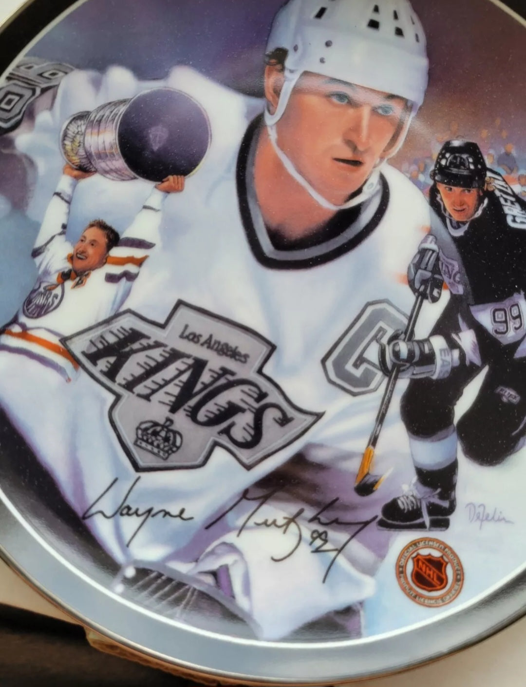 95 WAYNE GRETZKY Limited Edition Signed Porcelain Plate COMPLETE IN BOX + INSERT