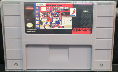 NHLPA Hockey 93 SNES Authentic Cartridge (Super Nintendo Entertainment System) Classic Arcade Game Original Condition Plus Protector