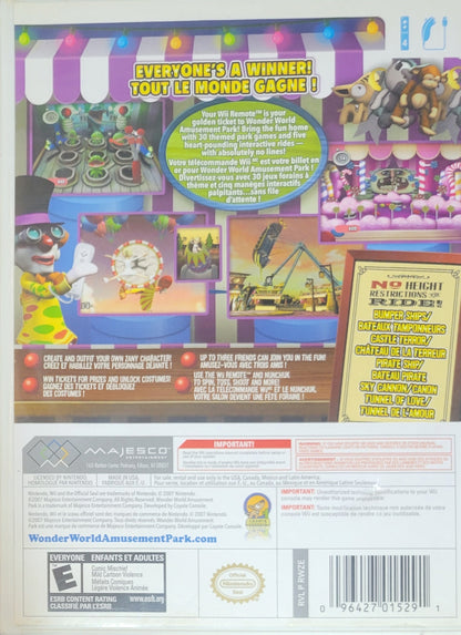 Wonder World Amusement Park – Nintendo Wii – CIB – RE-SEALED – Clean Disc