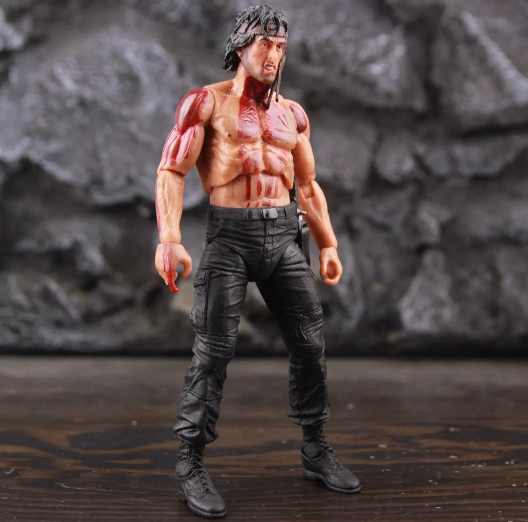 RAMBO 1st Blood 7" Ultra Detail Action Figure Accessory + BATTLE DAMAGED Edition