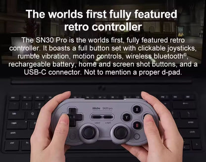 8BitDo SN30 Pro Universal Bluetooth Controller | Multi-Platform Gaming | Analog Joysticks | Multiple Colors
