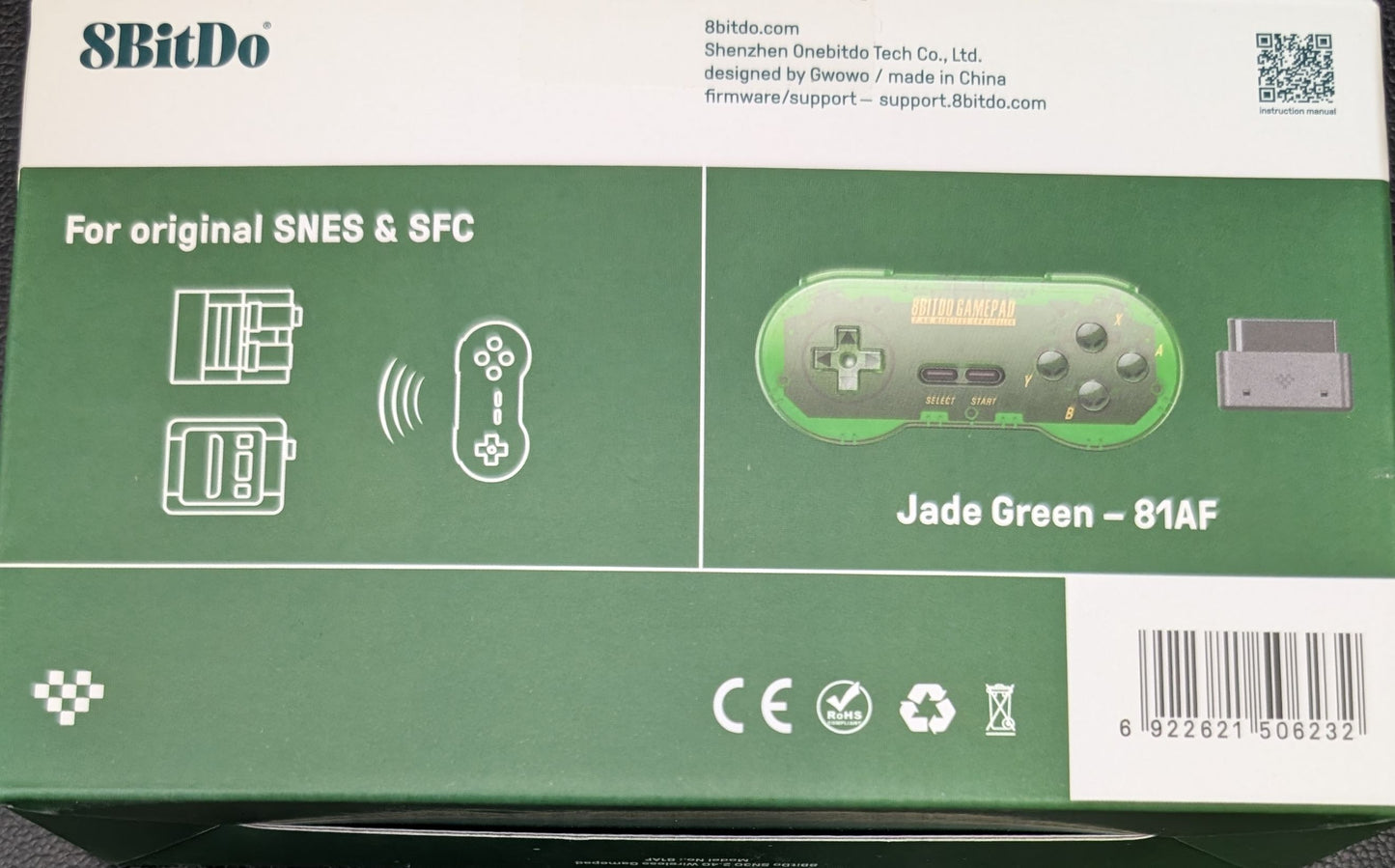 8BitDo SN30 Wireless Gamepad for Original SNES (Super Nintendo) | Multiple Colors | Wireless Controller | Includes Receiver