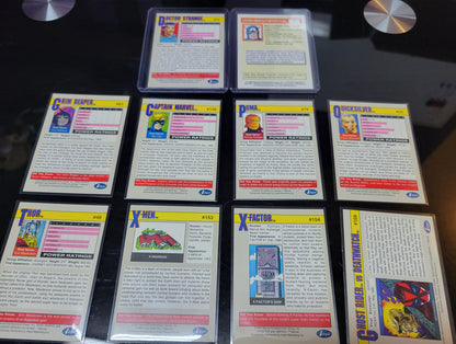 2ND EDITION Marvel Cards 1991 One & Only Extremely Rare Set Captain America + Dr. Strange Absolutely Mint Condition Worth Grading AUTHENTIC 10 Card Set