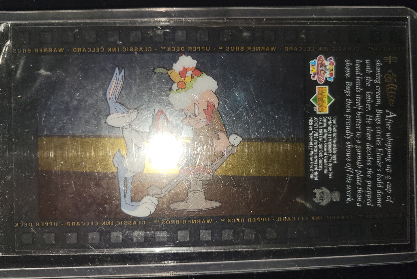 1996 Warner Bros Bugs Bunny & Elmer Fudd 1950 CELL CARD UD Upper Deck