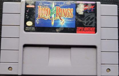 Lord Of The Rings Vol 1 - Authentic SNES - 1990 Super Nintendo Ent. System NTSC Cartridge + Protector