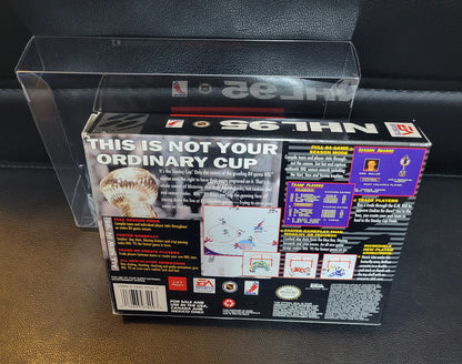 NHL 95' (SNES) - Super Nintendo Ent. IMMACULATE Condition - ORIGINAL RECEIPT! FACTORY PLASTIC! (REAL CIB)