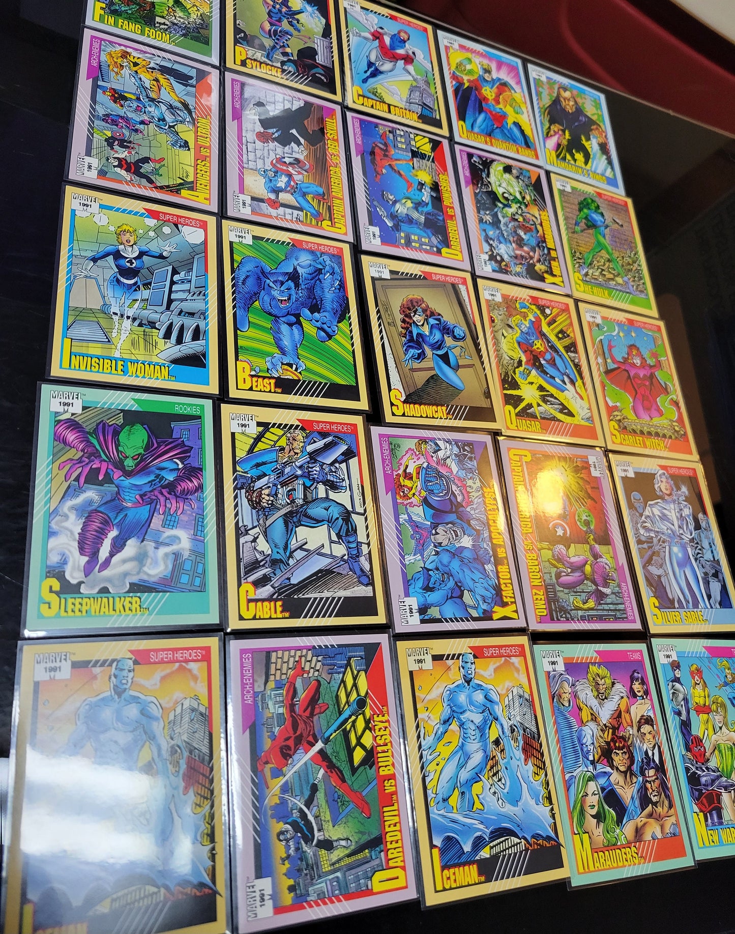 25 Mint 2nd Marvel Super Heros Trading Cards - 1991 Original & Authentic Masterpiece Set Must See For Comic Fans!