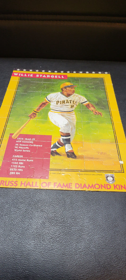 1990 MLB Willie Stargell LEAF Hall Of Fame Diamond King Insert Puzzle COMPLETE Great Condition Smoke Free Home