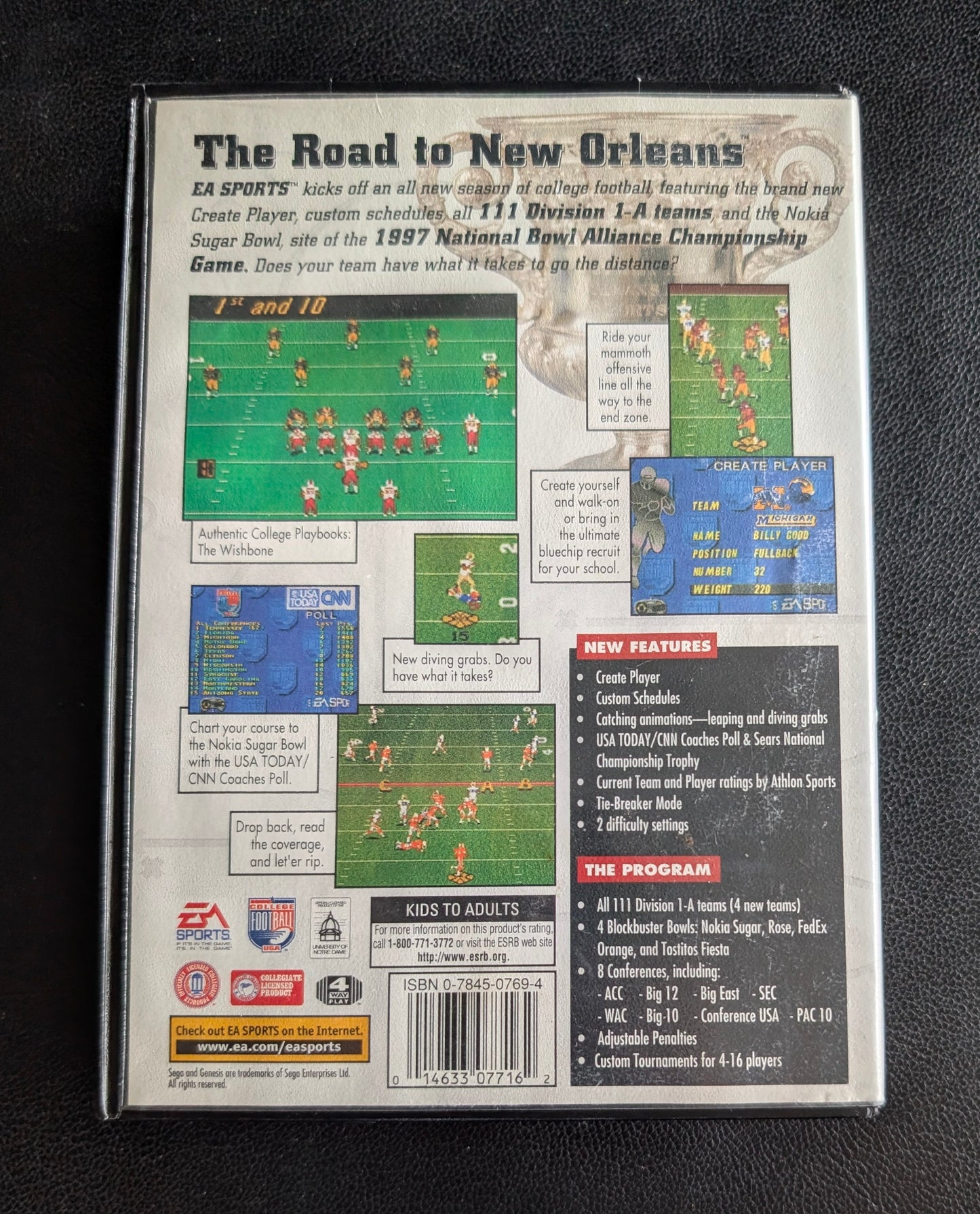College Football USA '97 - Boxed CIB (Sega Genesis) | 1996 | Sports / Football