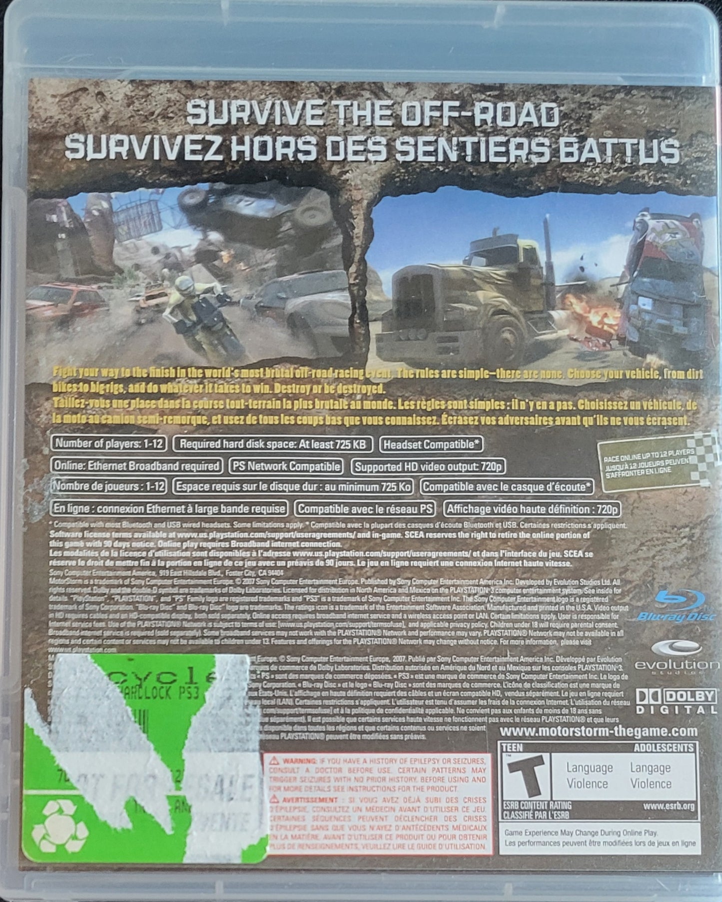 MotorStorm (CIB) – Sony PlayStation 3 PS3 – Re-Sealed (2006)