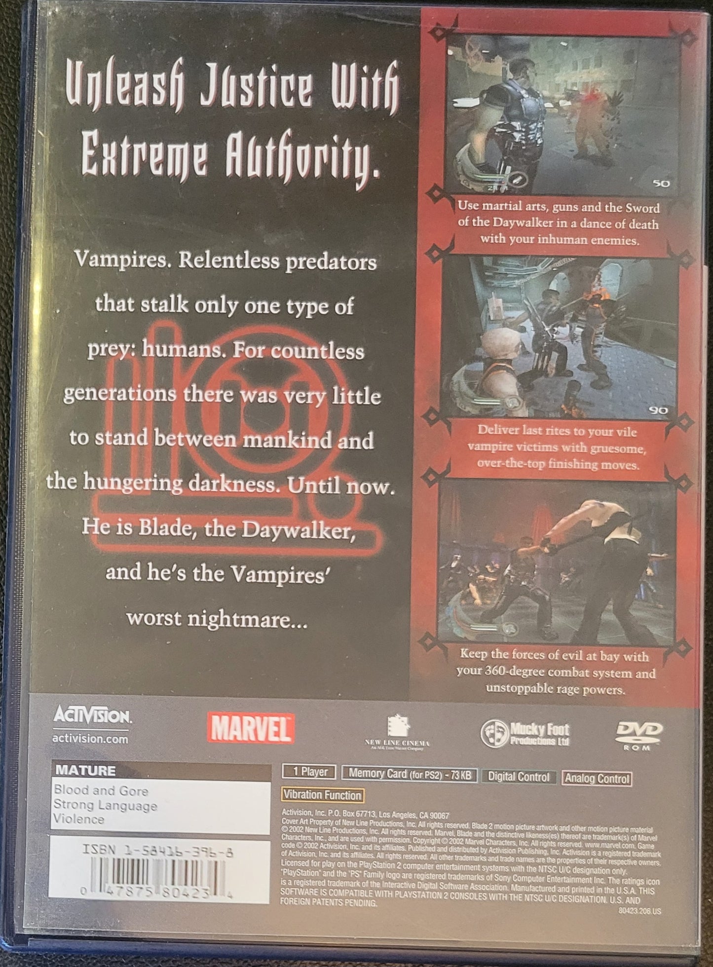 Blade II – Sony PlayStation 2 PS2 CIB – Clean Disc – Great Shape – Re-Sealed