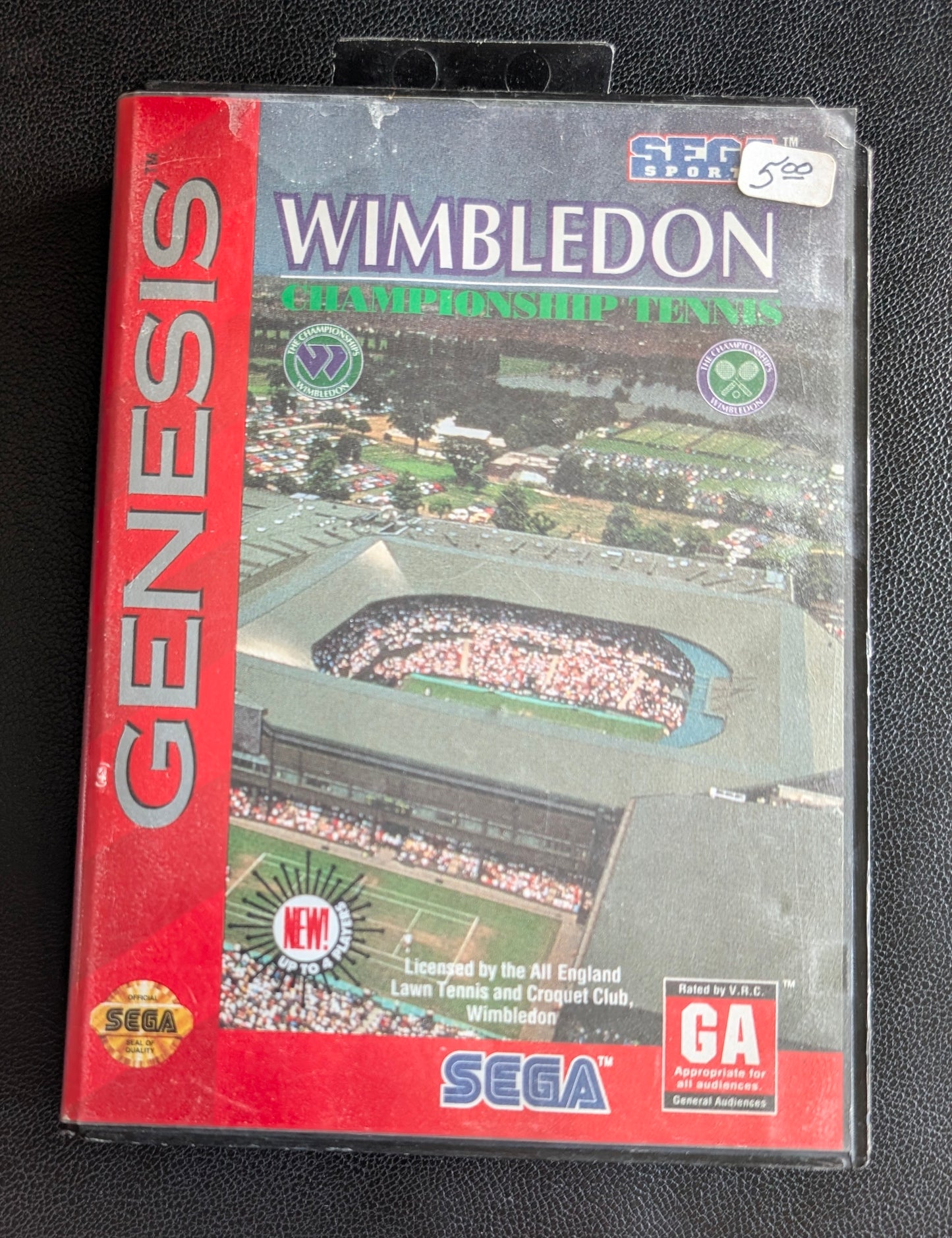Wimbledon Championship Tennis - Boxed CIB with Hang Tab (Sega Genesis) | 1993 | Sports / Tennis