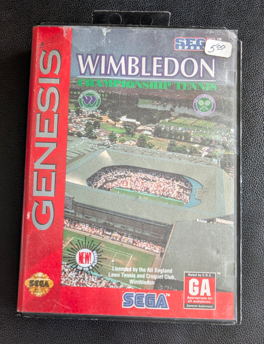Wimbledon Championship Tennis - Boxed CIB with Hang Tab (Sega Genesis) | 1993 | Sports / Tennis