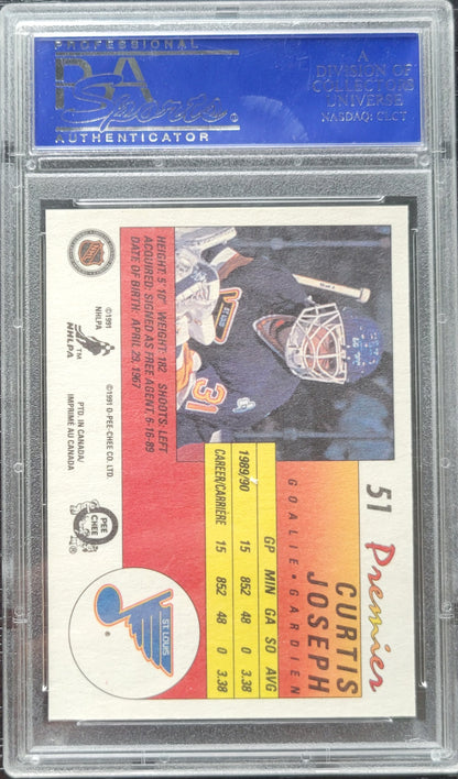 CURTIS JOSEPH O-PEE-CHEE ROOKIE PREMIERS 1990 LOW POP PSA 10 GEM MINT RARE FIND