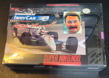 Newman Haas IndyCar Feat. Nigel Mansell (SNES) - Super Nintendo Ent. 1994 IMMACULATE Condition - FACTORY PLASTIC (REAL CIB)