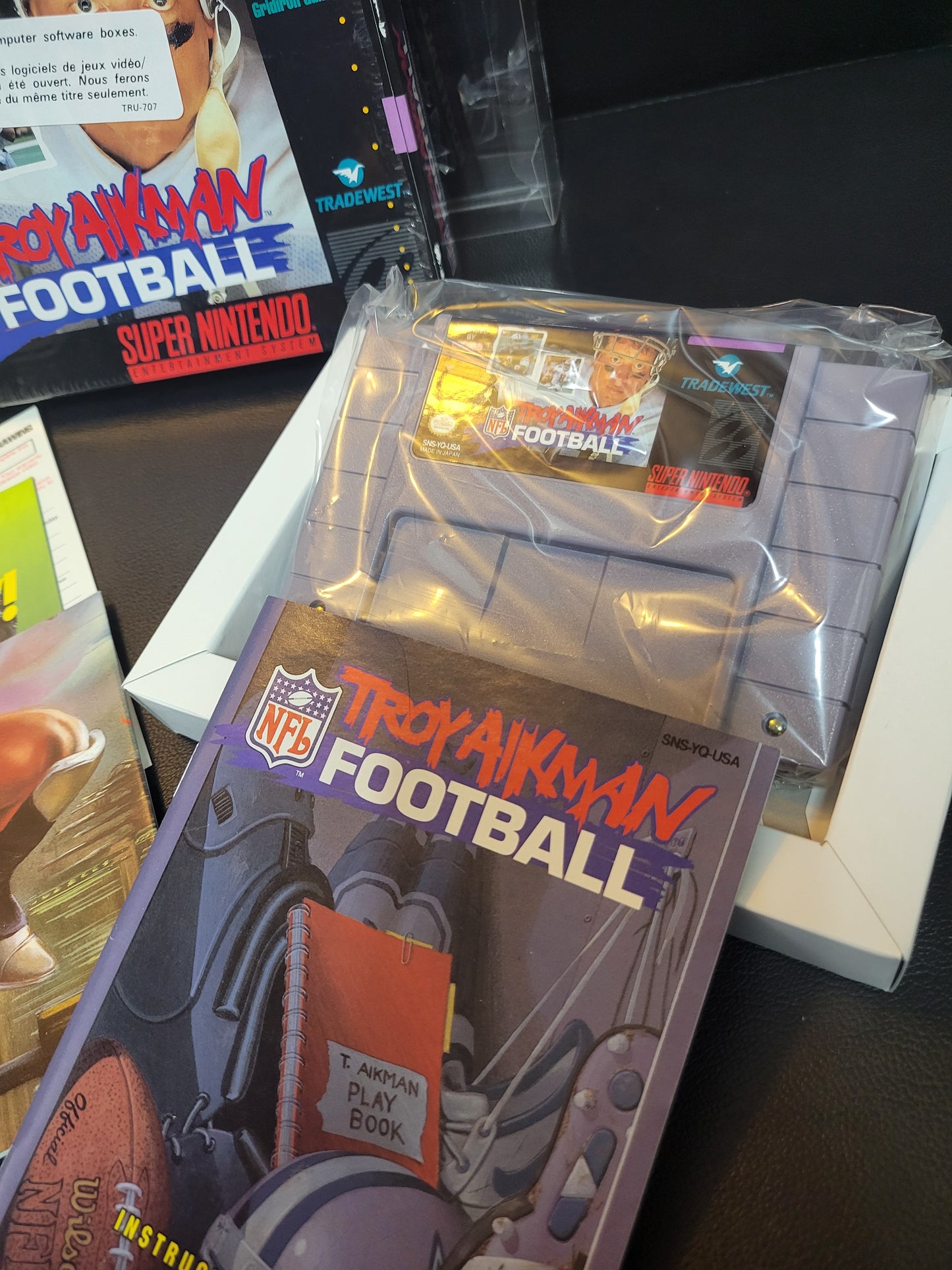 Troy Aikman NFL Football 1994 (SNES) - PRISTINE Condition FACTORY PLASTIC - (CIB)