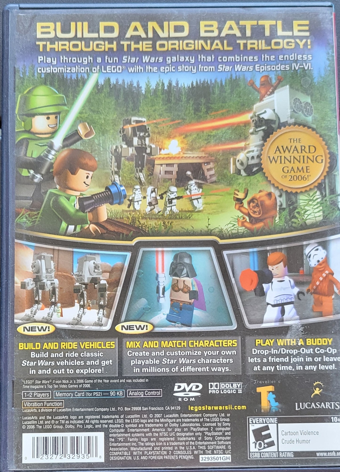 LEGO: Starwars 2 The Original Legacy - Sony PlayStation 2 2003 PS2 CIB Pre-Owned Great Shape! Tested & Working