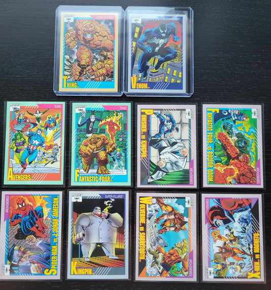 2ND EDITION Marvel Cards 1991 One & Only Extremely Rare Set Captain America + Dr. Strange Absolutely Mint Condition Worth Grading AUTHENTIC 10 Card Set