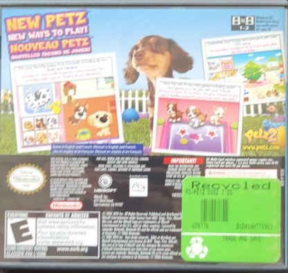 Petz Dogz - Nintendo DS 2005 - Handheld Console NTSC Cartridge Only Tested & Working