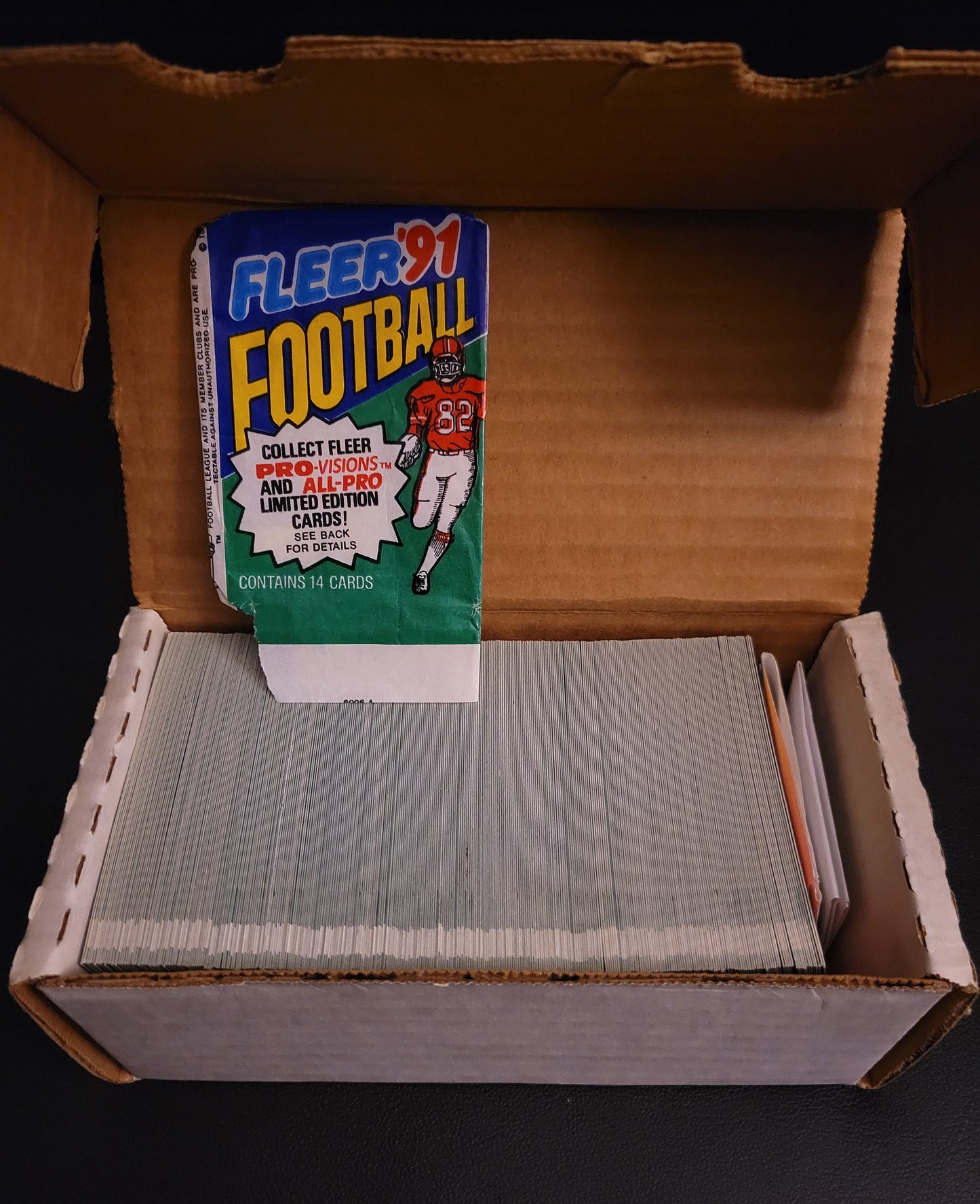 FLEER 91' FOOTBALL Cards Unopened 4 20 Years! Hundreds Of Cards In Mint Condition All Rarities Remain (If Any) Gift Or Addition GREAT Shape!