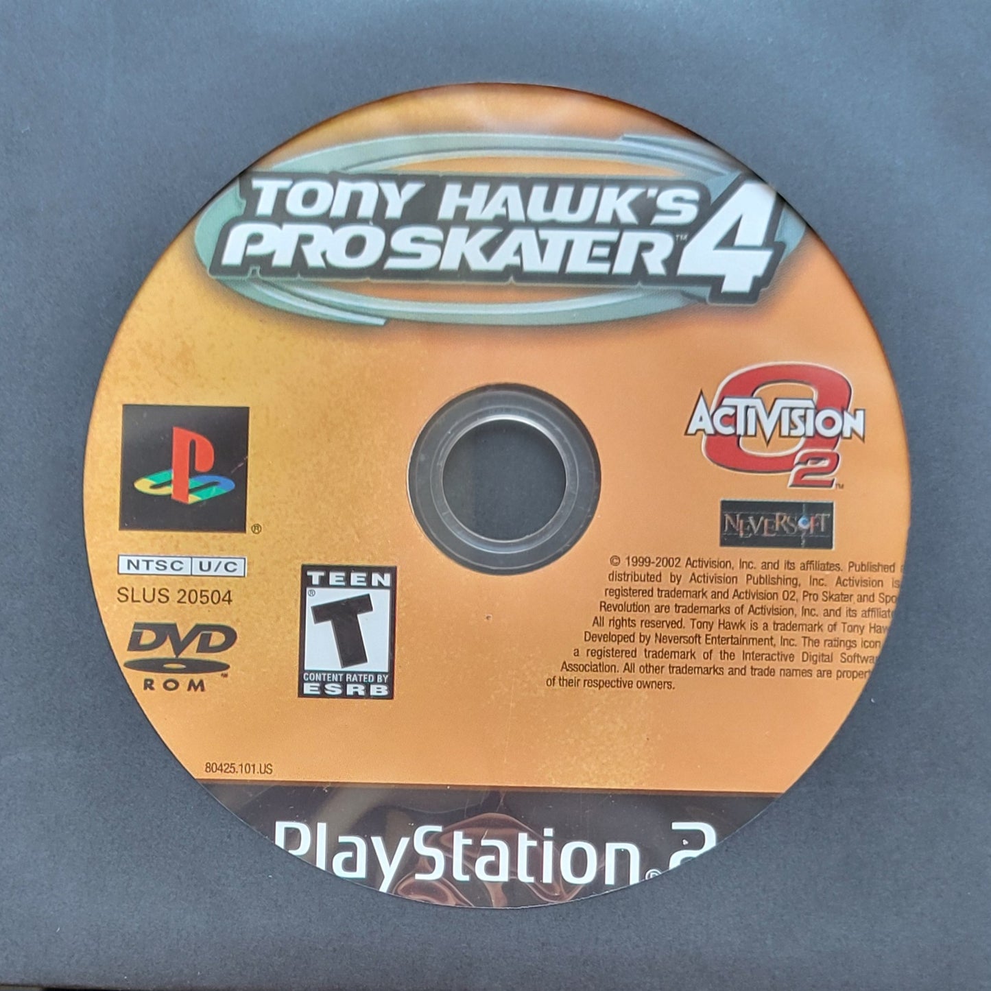 Tony Hawk's Pro Skater 4 - Sony PlayStation 2 Ps2 (Disc Only) - Used Condition