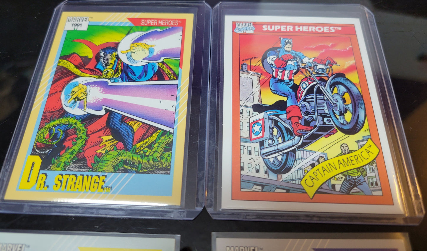 2ND EDITION Marvel Cards 1991 One & Only Extremely Rare Set Captain America + Dr. Strange Absolutely Mint Condition Worth Grading AUTHENTIC 10 Card Set