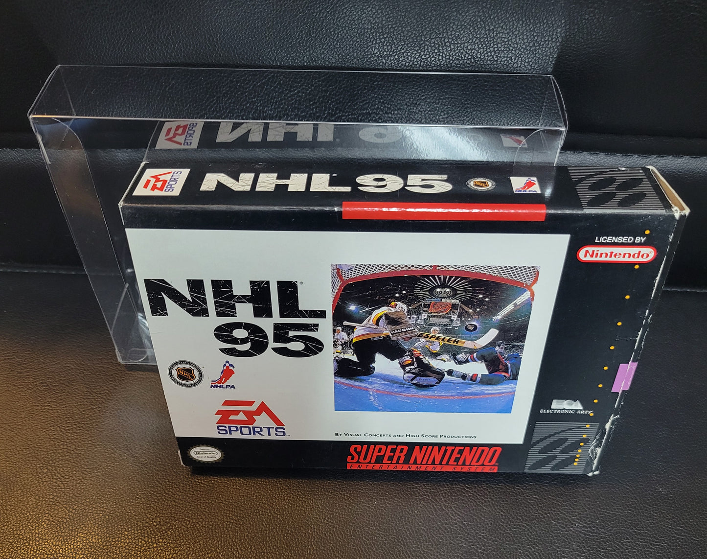 NHL 95' (SNES) - Super Nintendo Ent. IMMACULATE Condition - ORIGINAL RECEIPT! FACTORY PLASTIC! (REAL CIB)