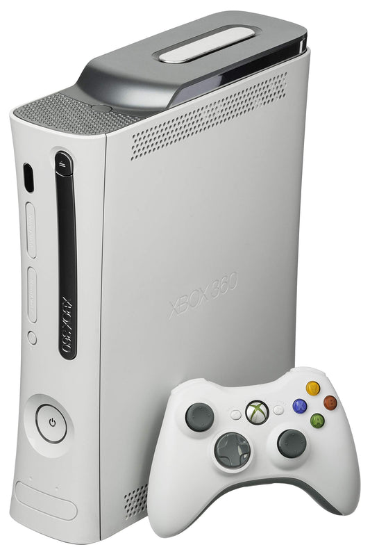 White Microsoft Xbox 360 Pro Bundle + 1 Game + 1 Controller Excellent - Refurbished