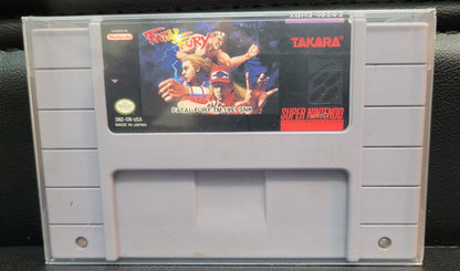 1992 Fatal Fury SNES Authentic Cartridge (Super Nintendo Entertainment System) Classic Arcade Game Great Original Condition Plus Protector