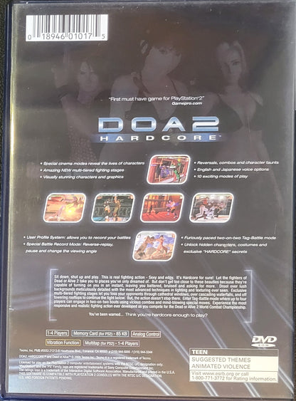DOA 2 Hardcore - Sony PlayStation 2 PS2 Pre-Owned Tested & Working Great Shape!
