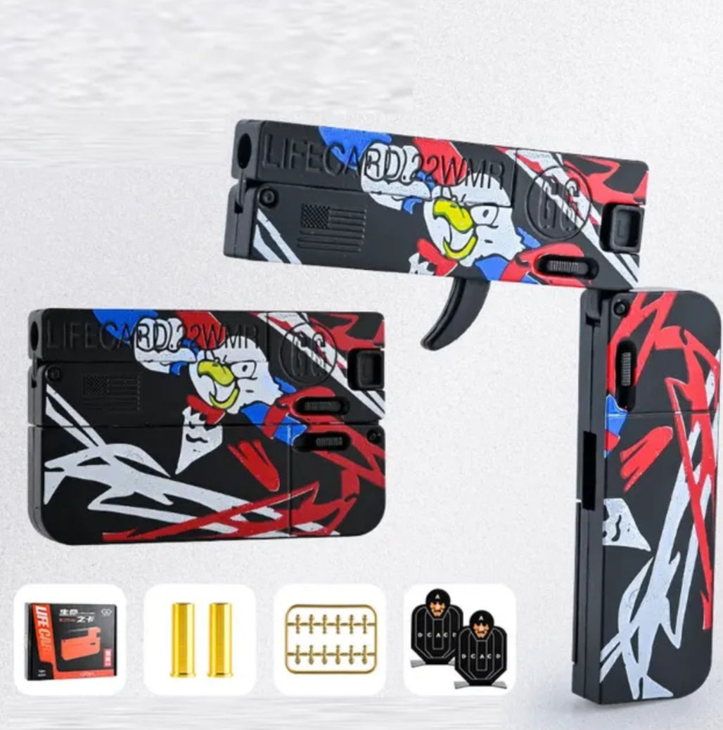 ALLOY 1:3 Folding Life Card Mobile Phone Ejects Real Plastic SLUG Cartridges WATCH VIDEO