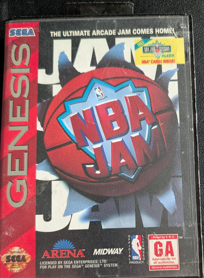 NBA Jam - Boxed CIB Hang Tab (Sega Genesis) | 1994 | Sports Basketball