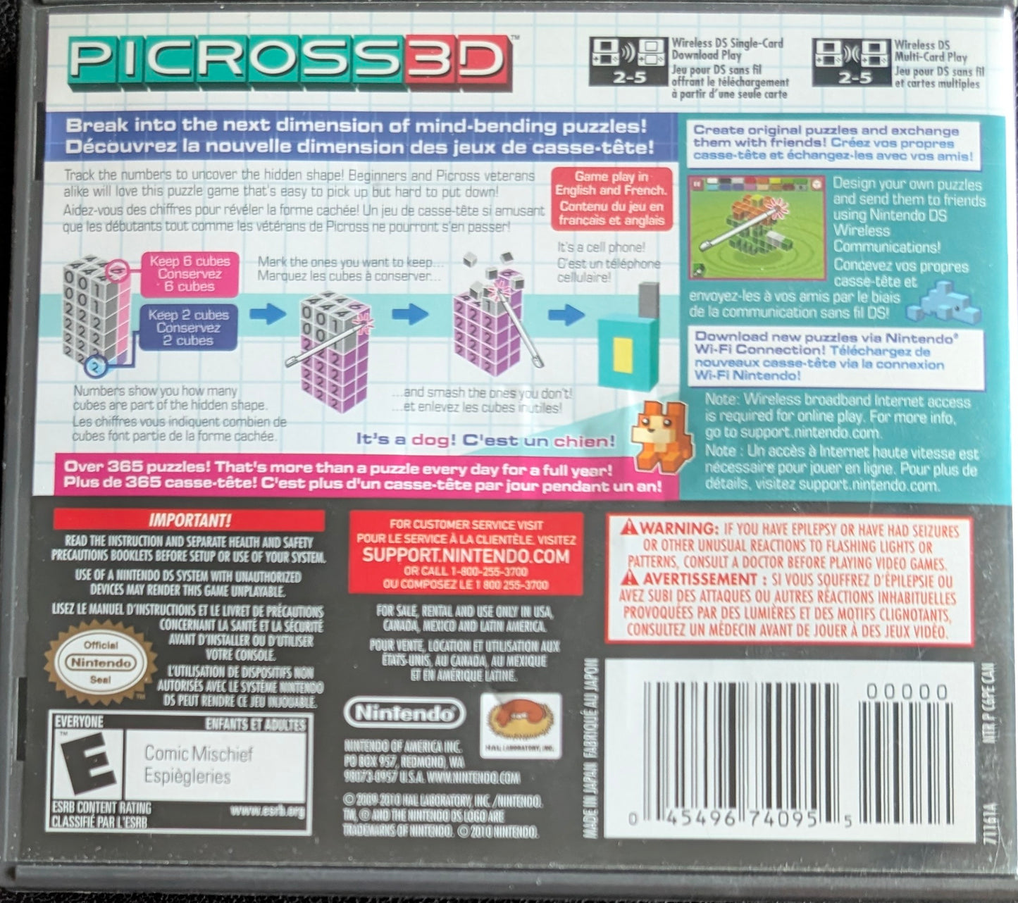 Picross 3D – 2009 Nintendo DS CIB – RE-Sealed – Excellent